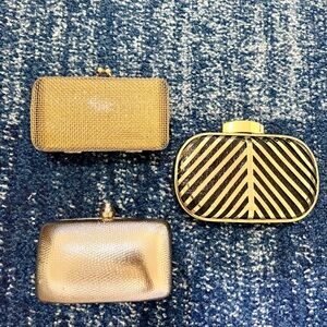 Elegant Gold and Black Clutch Set